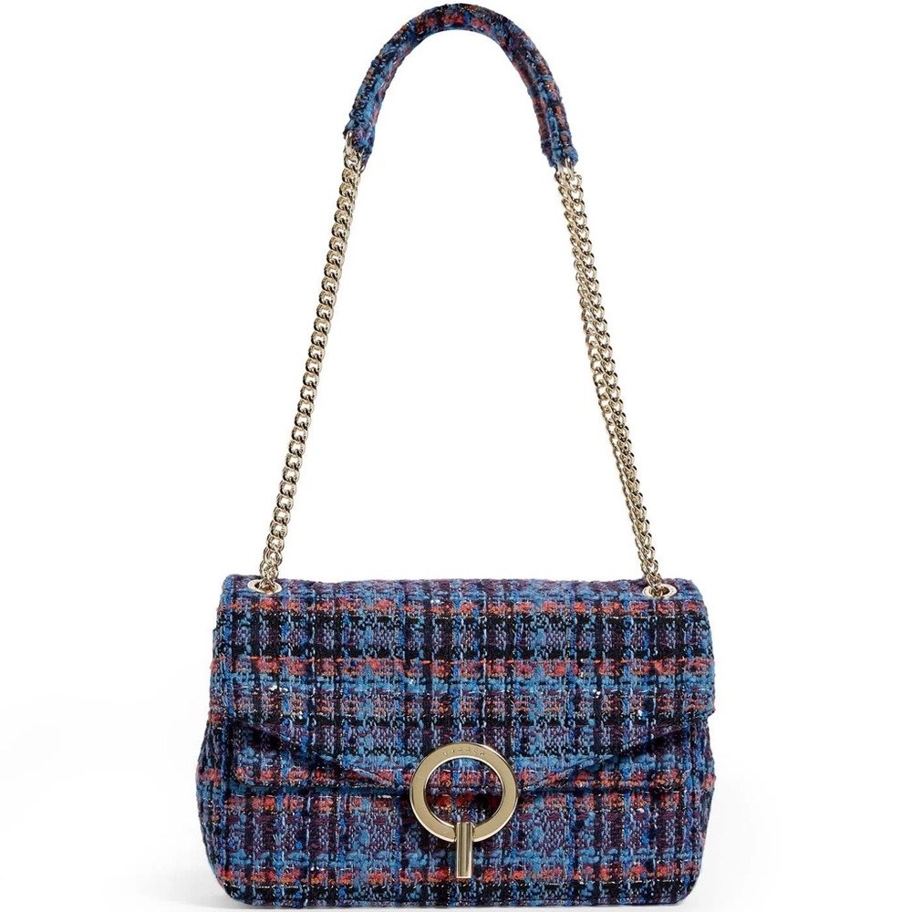 SANDRO YZA Tweed Shoulder Bag in Blue - Picture 4 of 13